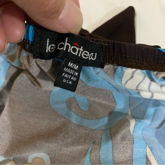 Le Chateu Maxi blue low back summer beach casual party long floral boho dress - Picture 6 of 6